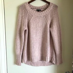Ann Taylor Chunky Knit Pink Sweater XL